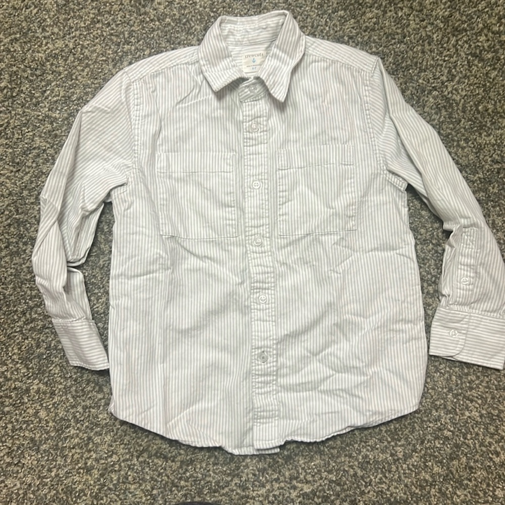 Sage Green Pinstriped Button Down